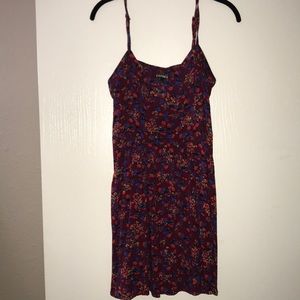 Purple Floral Express Button Tank Dress